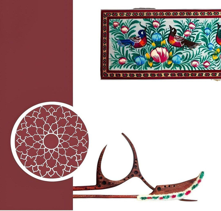 جعبه مضراب سه جفتی چوبی